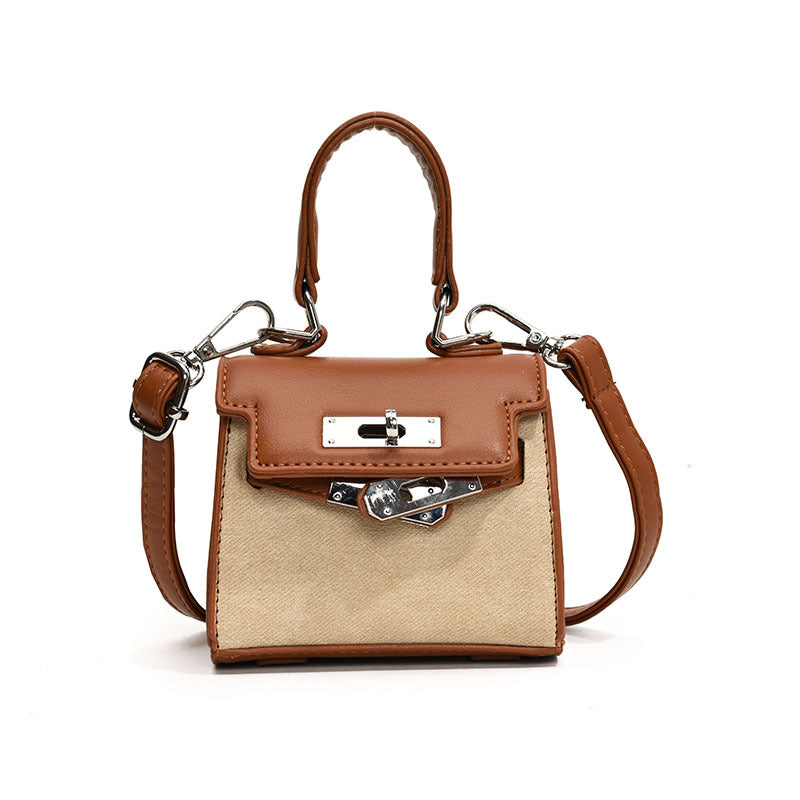 Trendy Mini Shoulder Bag for Kids with Geometric Design