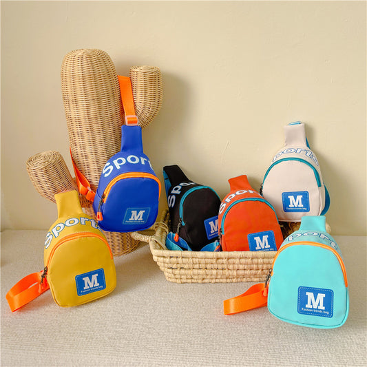 Trendy Children's Chest Bag with Letter Print for Kids