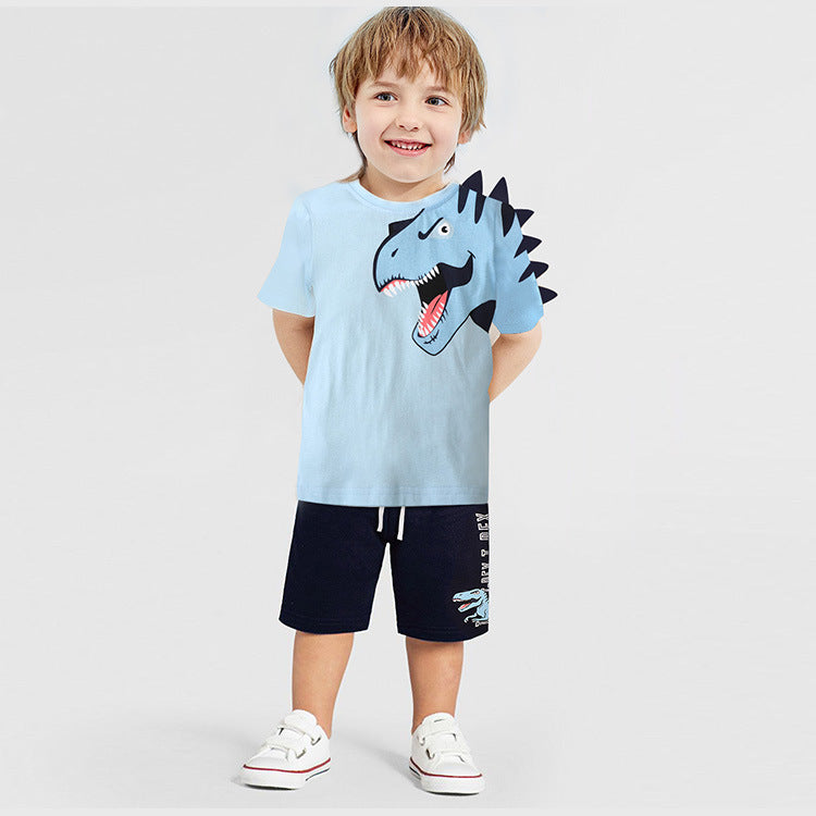 Summer Boys' Cute Sports T-Shirt and Shorts Set