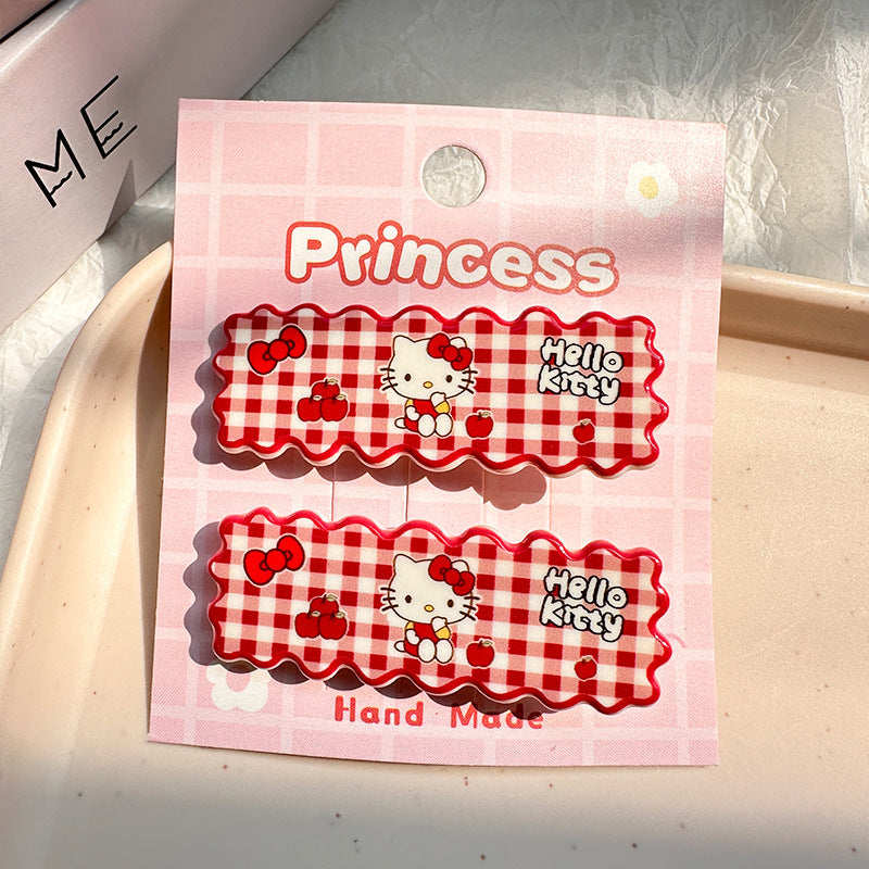 Cute Cartoon Dopamine Hair Clips for Girls - Princess Series Hair Accessories