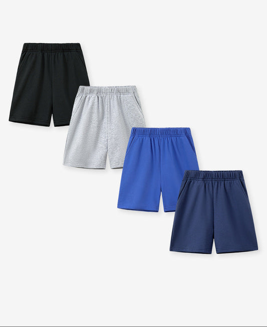 Solid Color Cotton Shorts for Boys Comfortable Summer Casual Wear