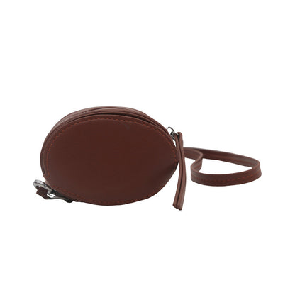 Oval Shaped Retro Women’s Box Bag with Makeup Mirror