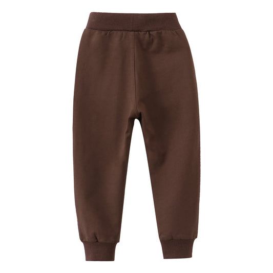 Solid Color Kids Sweatpants Comfortable Cotton Pants