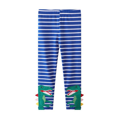 Girls’ High Elastic Dino Print Leggings
