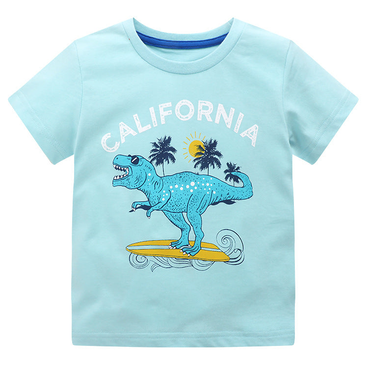 Kids Cartoon Cotton Short Sleeve T-Shirt