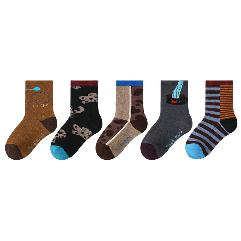 Kids Socks Animal Terry Cozy Warm Home Wear