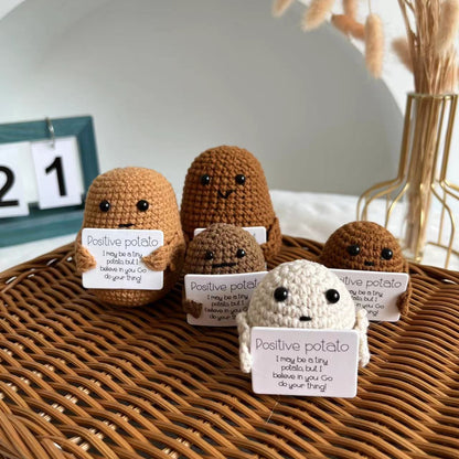 Handmade Positive Energy Potato Plush Toy with Quirky Expressions