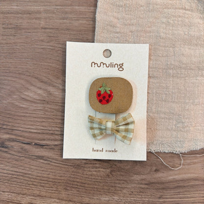Children's Colorful Plaid Hair Clips with Bunny and Star Designs