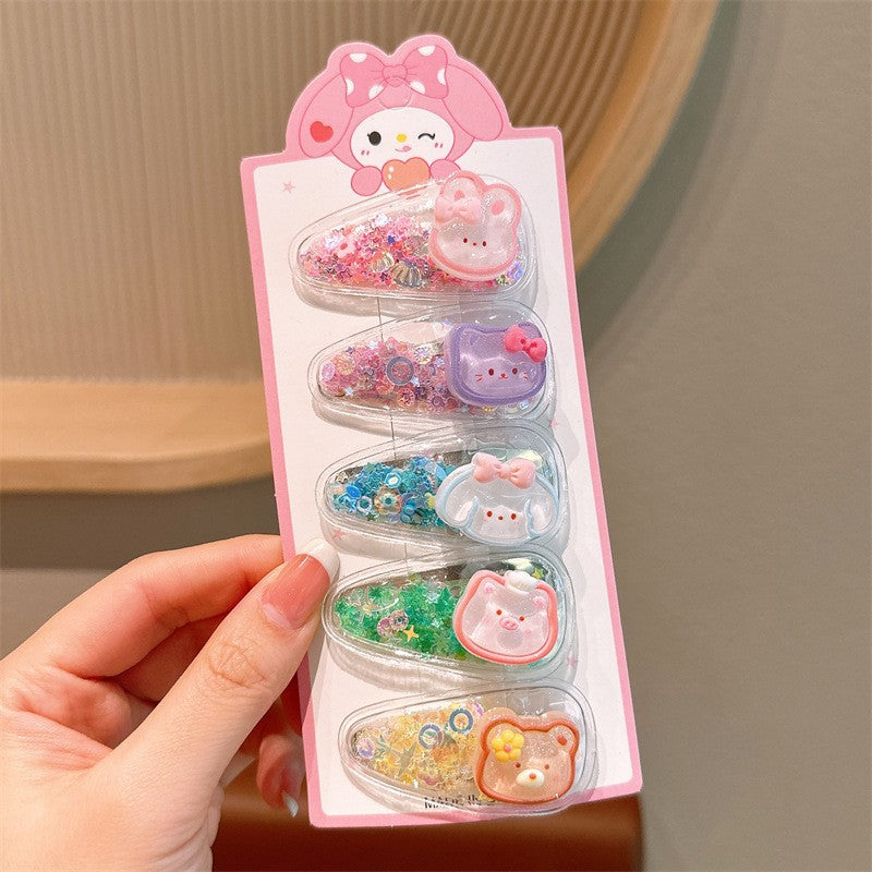 Cute Cartoon Sandbag Hair Clips for Kids