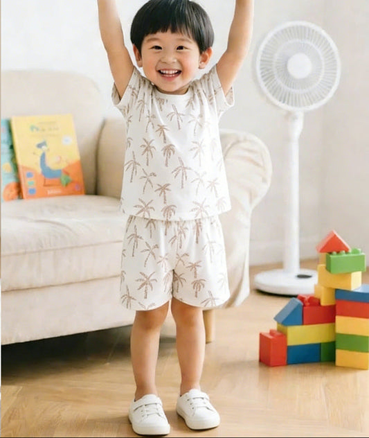 Stylish Boys' Cotton Pajama Set Casual Summer Outfit