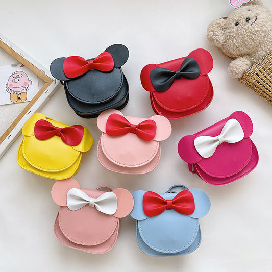 Mini Crossbody Bag With Cute Bow Design For Kids