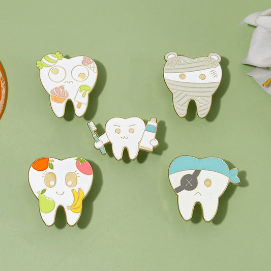 Creative Cartoon Tooth Oil Drop Badge Fashion Accessories