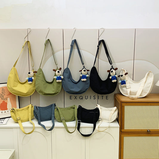 Trendy Kids' Shoulder Bag Stylish Solid Color Large Capacity