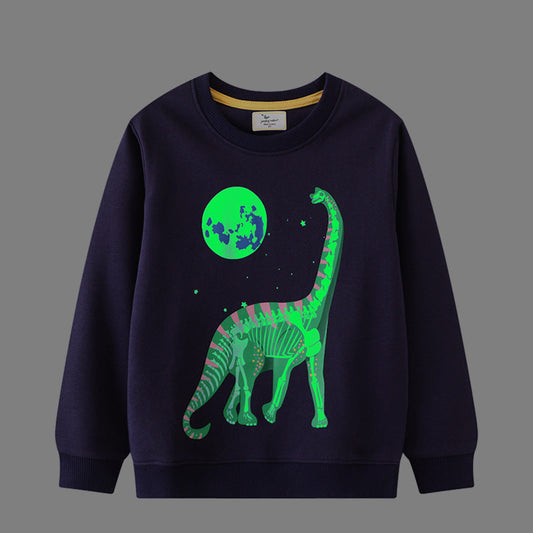 Kids Casual Cartoon Sweatshirt Long Sleeve Cotton Top