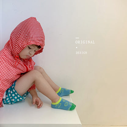 Kids Socks Smiley Face Cotton Breathable Everyday Wear
