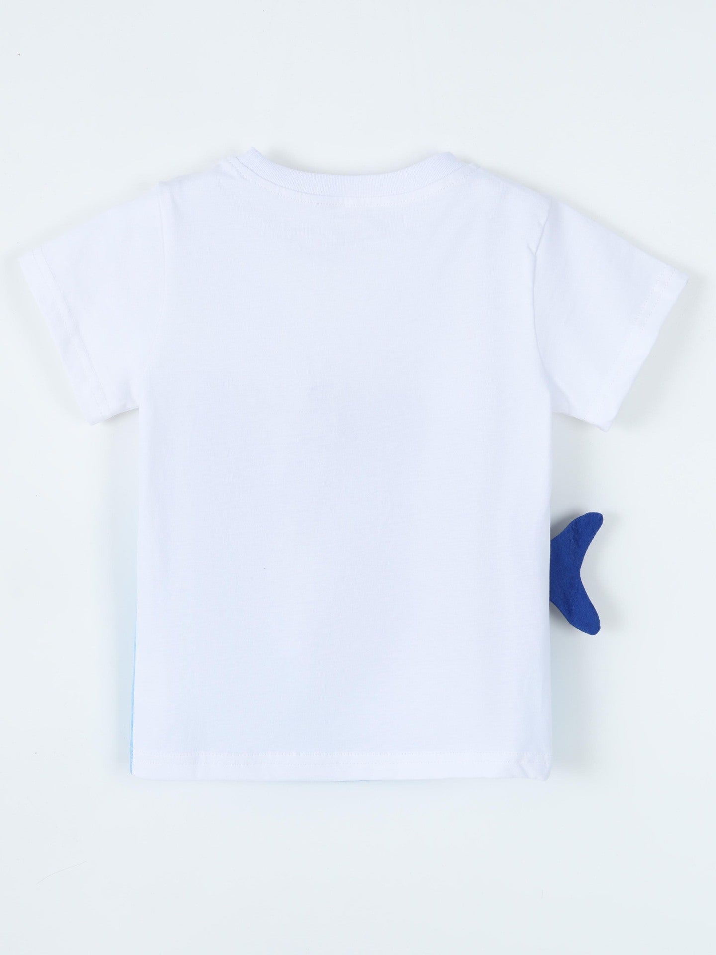 Shark Print Cotton Kids T-Shirt Casual Short Sleeve
