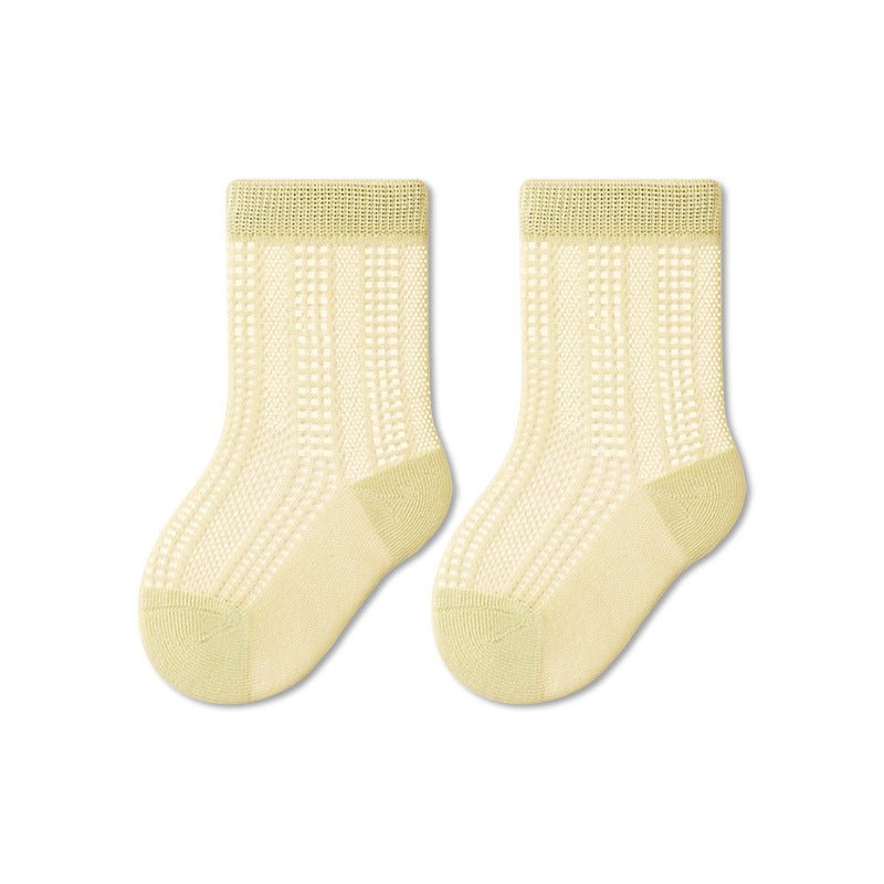 Baby Cotton Socks Breathable Mid-Calf Socks for Boys and Girls