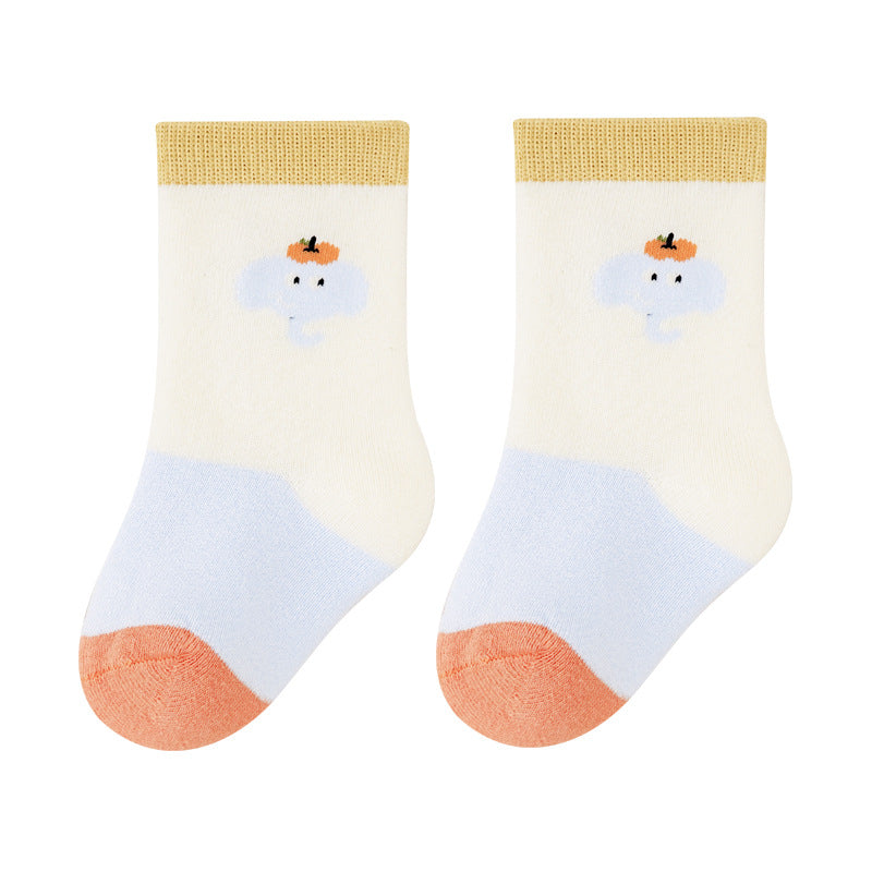 Cartoon Design Thick Cotton Mid-Calf Socks for Kids