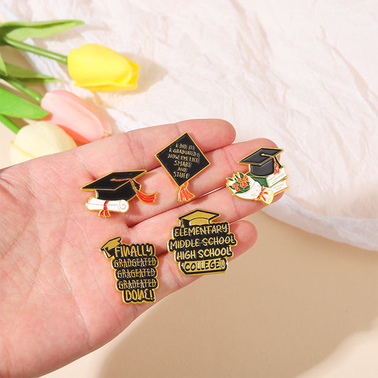 Graduation Season Metal Lapel Pin Badge Stylish Unisex Decoration