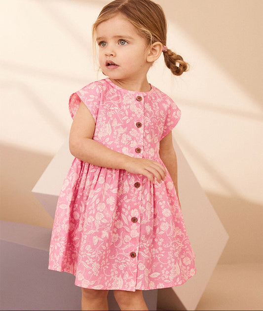 Princess Style Summer Sleeveless Dress for Girls