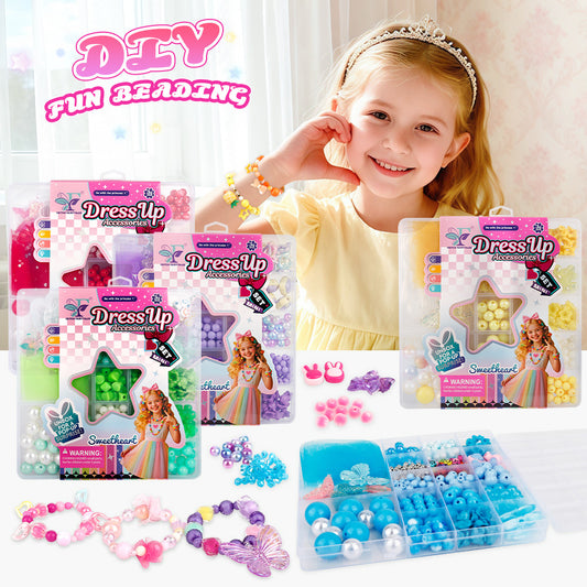 DIY Beaded Jewelry Craft Kit for Kids - Fun Handmade Bracelets and Necklaces