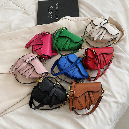 Trendy Kids Crossbody Bag Stylish Saddle Bag for Girls