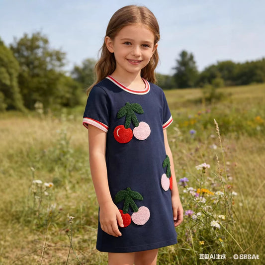 Princess Embroidered Cotton Dress For Girls