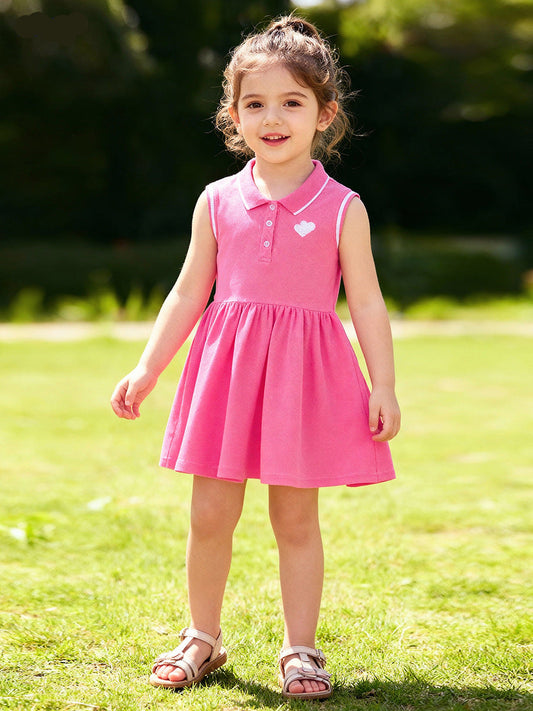 Adorable Sleeveless Cotton Dress for Girls