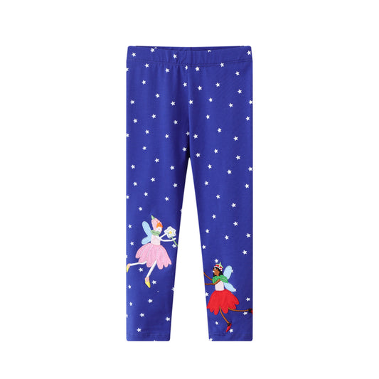 Girls' Embroidered Cotton Leggings Casual Spring/Fall Pants