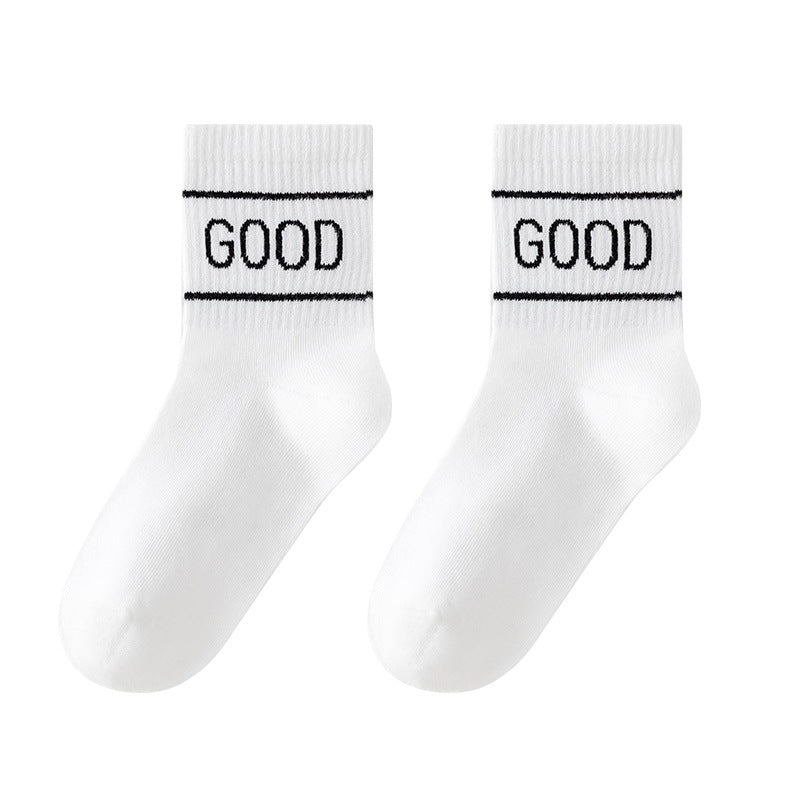 Color Block Cotton Mid-Calf Basketball Socks for Kids