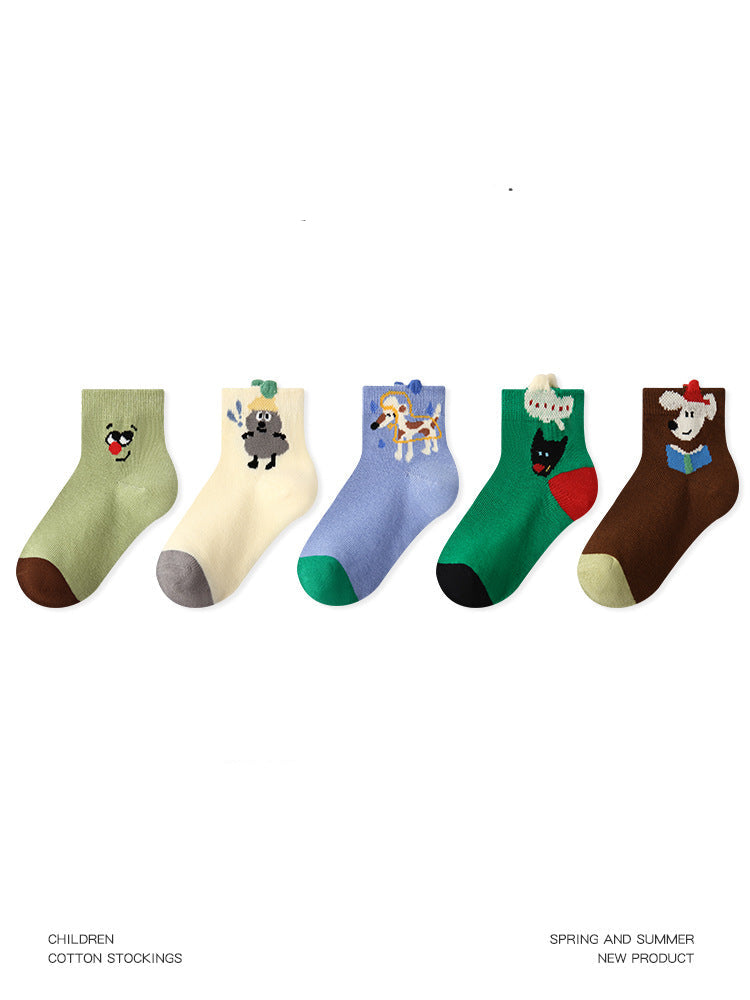 Kids No Show Animal Town Cotton Socks Breathable Casual