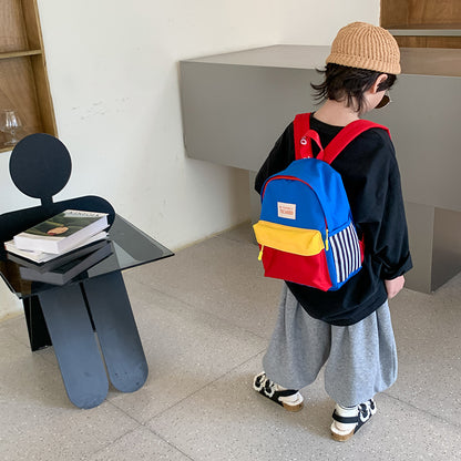 Kids' Colorful Canvas Backpack Lightweight School Bag