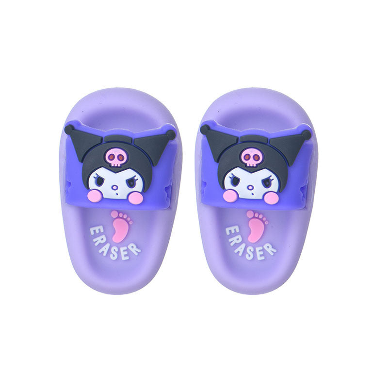 3D Slipper Erasers Cute Cartoon Clean Erase For Kids