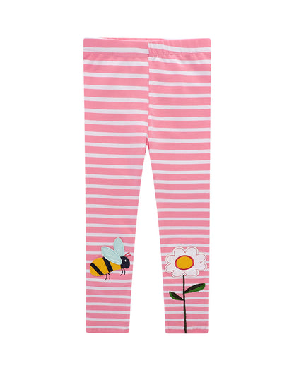 Children's Cotton Striped Leggings for Girls