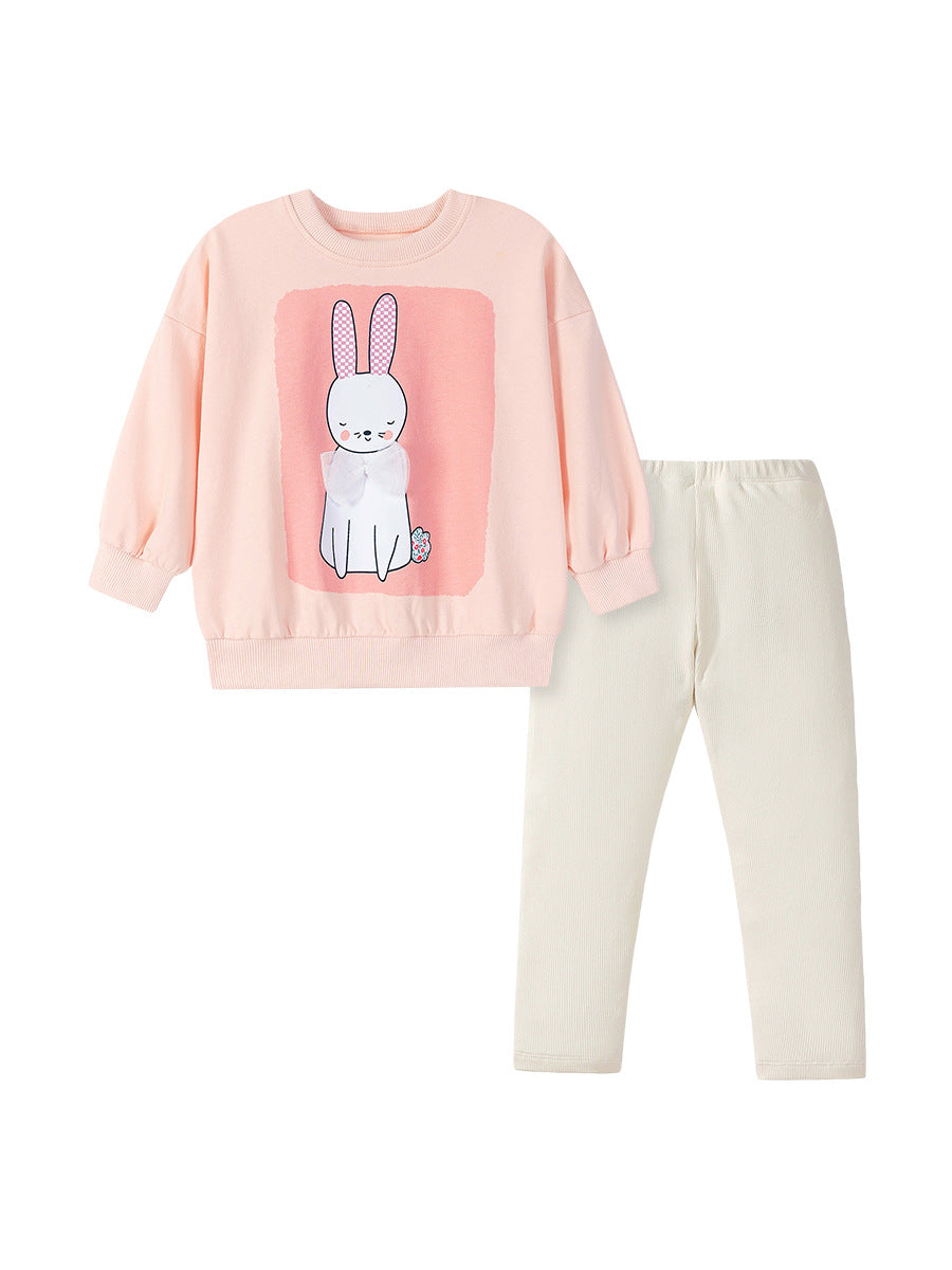 Cartoon Long Sleeve Hoodie for Girls Cotton Fall Outfit