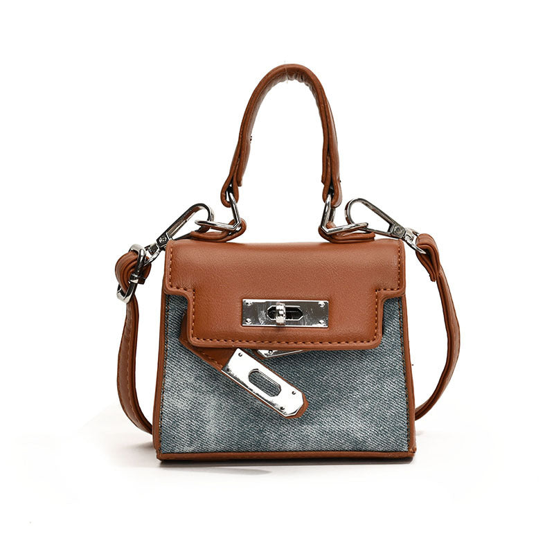 Trendy Mini Shoulder Bag for Kids with Geometric Design