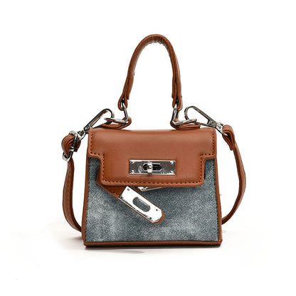 Trendy Mini Shoulder Bag for Kids with Geometric Design