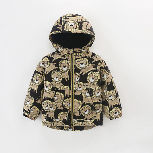 Children's Thick Hooded Jacket Casual Cotton Outerwear
