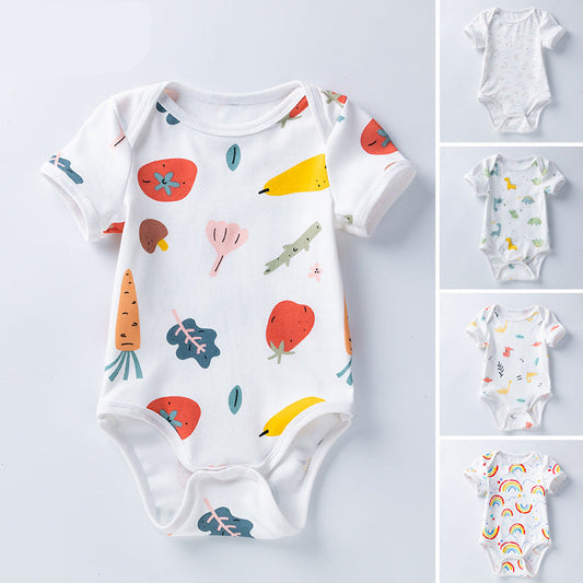 Baby Short Sleeve Jumpsuit Cotton Casual Baby Bodysuit