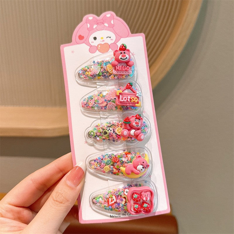 Cute Cartoon Sandbag Hair Clips for Kids