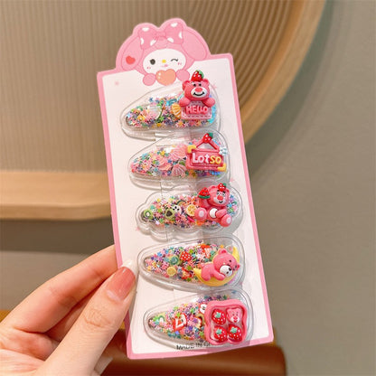 Cute Cartoon Sandbag Hair Clips for Kids
