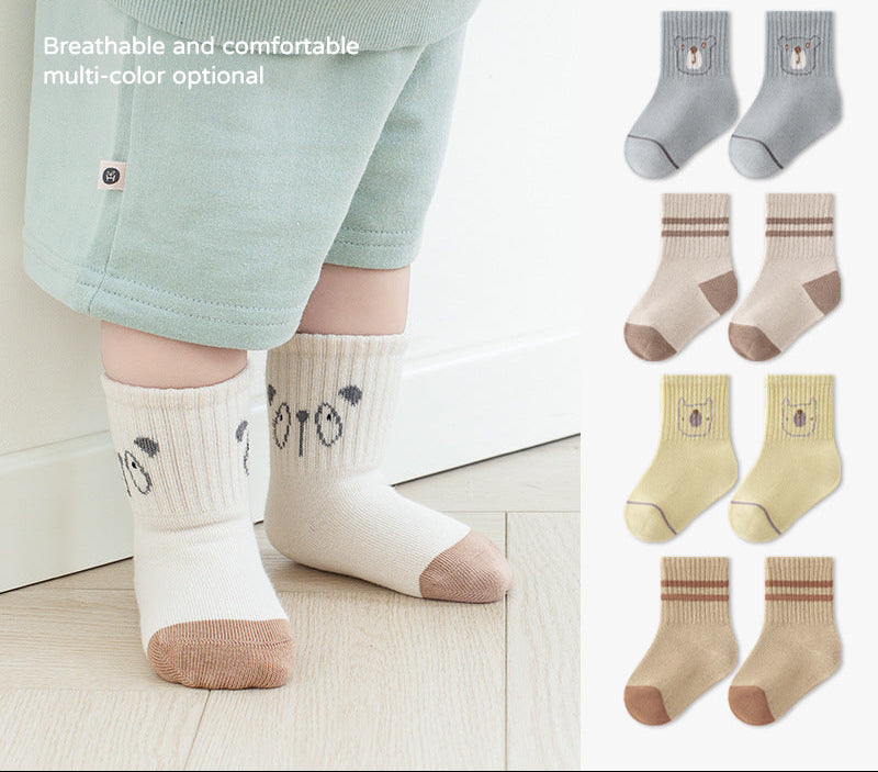 Cute Cartoon Cotton Socks for Kids - Breathable and Comfortable