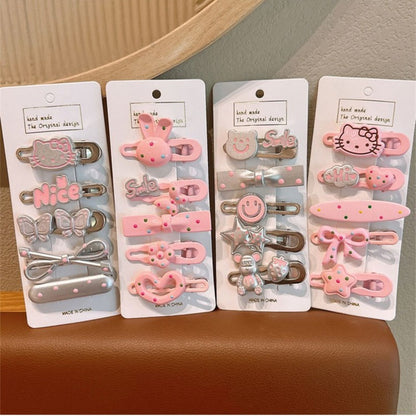 Cute Cartoon Dopamine Hair Clips for Girls - Princess Series Hair Accessories