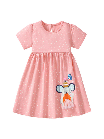 Princess Dress Cute Cotton Summer Dress for Girls