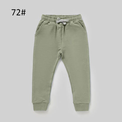 Children's Solid Color Casual Pants Comfortable All-Season Style