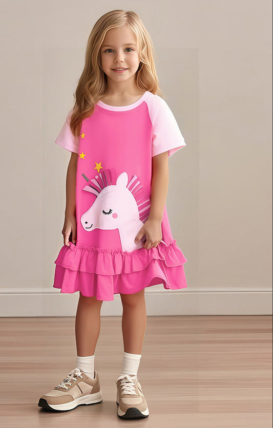 Cute Cartoon Cotton Dress For Girls