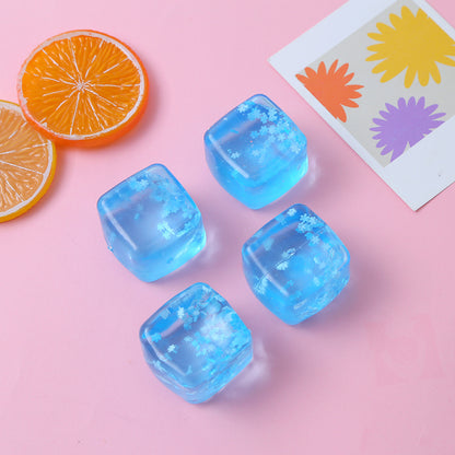 Mini Slow-Rebound TPR Ice Cube Squishy Sensory Fidget Toy