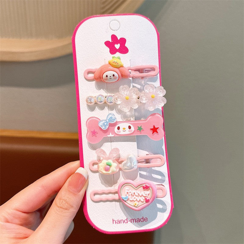 Cute Cartoon Dopamine Hair Clips for Girls - Princess Series Hair Accessories