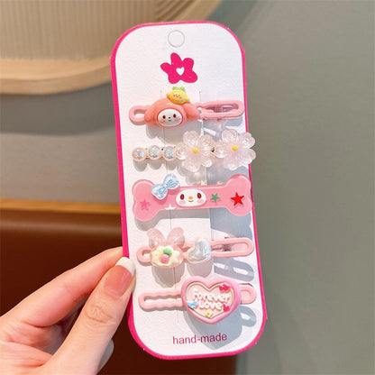 Cute Cartoon Dopamine Hair Clips for Girls - Princess Series Hair Accessories