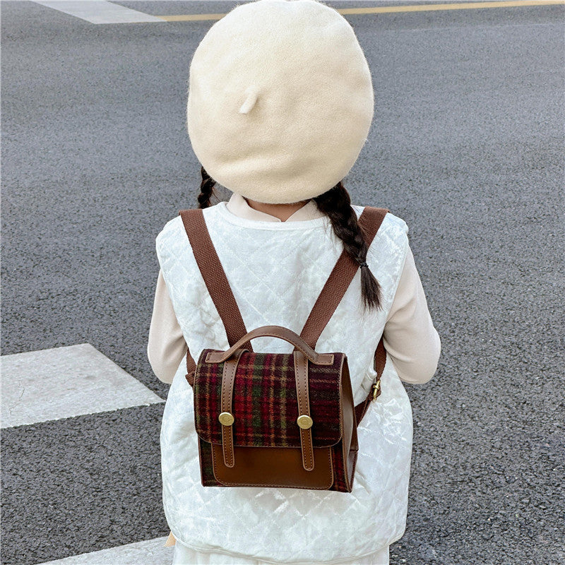 Mini Retro Style Kids Backpack Unisex with Padded Straps